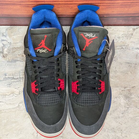 Nike Air Jordan 4 Retro Rare Air Men's 13 Black Red Blue FV5029-003 B-grade - Picture 5 of 12